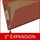 Red legal size top tab one divider classification folder with 2" russet brown tyvek expansion, with 2" bonded fasteners on inside front and inside back and 1" duo fastener on divider - DV-T52-14-3RED