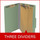 Green legal size top tab three divider classification folder with 3" gray tyvek expansion, with 2" bonded fasteners on inside front and inside back and 1" duo fastener on dividers - DV-T53-38-3AGN