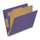 Purple letter size end tab one divider classification folder with 2" gray tyvek expansion, with 2" bonded fasteners on inside front and inside back and 1" duo fastener on divider - DV-S42-14-3PRP