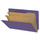 Purple legal size end tab two divider classification folder with 2" gray tyvek expansion, with 2" bonded fasteners on inside front and inside back and 1" duo fastener on dividers - DV-S52-26-3PRP
