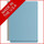 Blue letter size end tab two divider classification folder with 2" gray tyvek expansion, with 2" bonded fasteners on inside front and inside back and 1" duo fastener on dividers - DV-S42-26-3BLU