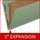 Green legal size top tab one divider classification folder with 2" gray tyvek expansion, with 2" bonded fasteners on inside front and inside back and 1" duo fastener on divider - DV-T52-14-3AGN