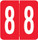 VRE/GBS Numeric Label - 8860 Series (Rolls) - 8 - Red