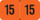 Traco Yearband Label (Rolls of 500) - 2015 - Orange - TRYM Series - Laminated