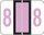 TAB Numeric Label  - TPNV Series (Rolls) - 8 - Lilac