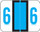 TAB Numeric Label  - TPNV Series (Rolls) - 6 - Blue