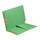 End Tab Pocket Folder - Green - 14 Pt. - Letter Size with 2 Fasteners in Position 1 & 3 - 50 Per Box