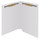 End Tab 11 Pt. Colored Folder with Fasteners - 50/Box - Letter Size - White