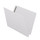 End Tab 11 Pt. Colored Folder with Fasteners - 50/Box - Letter Size - White