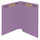 Lavender End Tab Folder with Fasteners - 11 Pt. - Letter Size - Fasteners in Positions 1 & 3 - Reinforced Tab - 50/Box