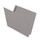 Gray End Tab Folder with Fasteners - 11 Pt. - Letter Size - Fasteners in Positions 1 & 3 - Reinforced Tab - 50/Box
