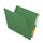 End Tab 11 Pt. Colored Folder with Fasteners - 50/Box - Letter Size - Green
