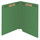 End Tab 11 Pt. Colored Folder with Fasteners - 50/Box - Letter Size - Green