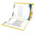 End Tab 11 Pt. Colored Folder with Fasteners - 50/Box - Letter Size - Yellow