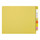 End Tab 11 Pt. Colored Folder with Fasteners - 50/Box - Letter Size - Yellow