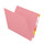 End Tab Colored File Folder - Letter Size - Straight Cut - PINK - 100/Box