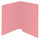 End Tab Colored File Folder - Letter Size - Straight Cut - PINK - 100/Box