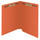 End Tab 14 Pt. Colored Folder with Fasteners - 50/Box - Letter Size - Orange