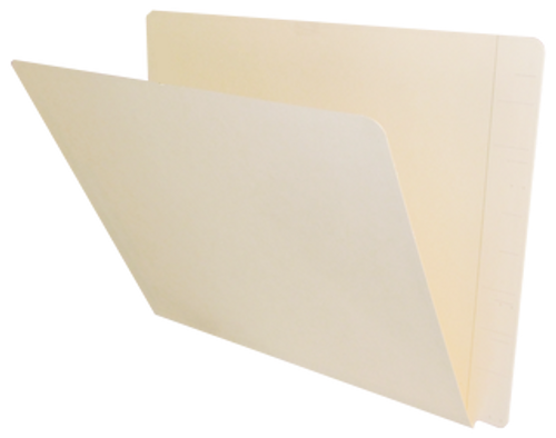 Tab Compatible Conversion Folder - Reinforced End Tab Folder with Undercut on Front Flap for Labeling -  Letter Size 9-1/2" x 12 -  11 Pt. Manila - 100/Box