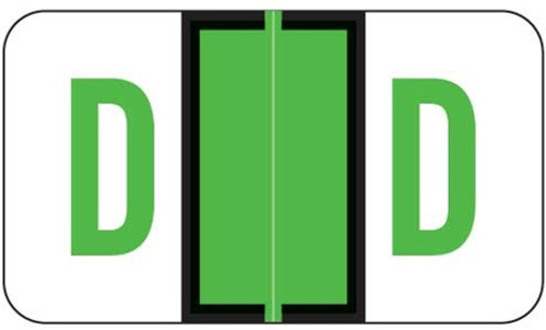 JETER Alphabetic Label - 5100 Series (Rolls) D - Lt. Green JETER Alphabetic Label - 5100 Series (Rolls) D - Lt. Green