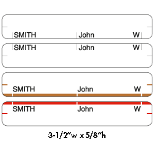 Tab Compatible 1390 series label 3-1/2 in. W x 5/8 in. H