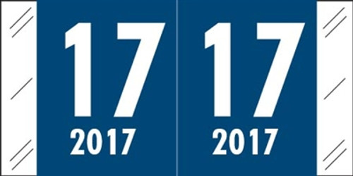 Col'R'Tab Yearband Label (Rolls of 500) - 2017 - Blue - CRYM Series - Laminated