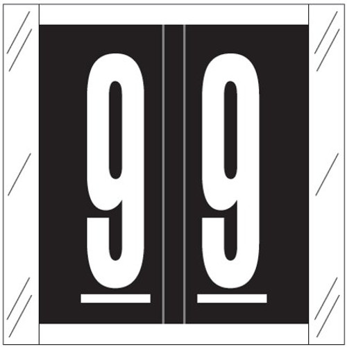 Tabbies Numeric Label - 11500 Series (Rolls) - 9 - Black