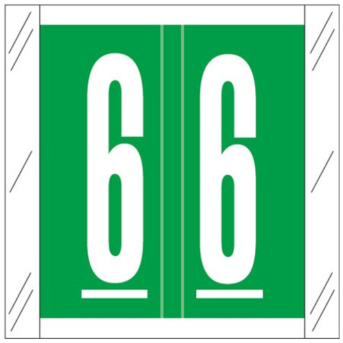 Tabbies Numeric Label - 11500 Series (Rolls) - 6 - Dk. Green Tabbies Numeric Label - 11500 Series (Rolls) - 6 - Dk. Green