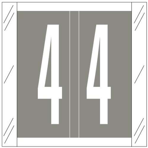 Tabbies Numeric Label - 11500 Series (Rolls) - 4 - Gray Tabbies Numeric Label - 11500 Series (Rolls) - 4 - Gray