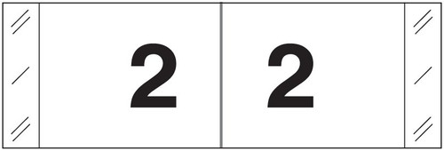 Tabbies Numeric Label - 11830 Series (Rolls) - 2 - Black/White Tabbies Numeric Label - 11830 Series (Rolls) - 2 - Black/White
