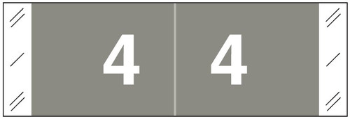 Tabbies Numeric Label - 11850 Series (Rolls) - 4 - Gray Tabbies Numeric Label - 11850 Series (Rolls) - 4 - Gray