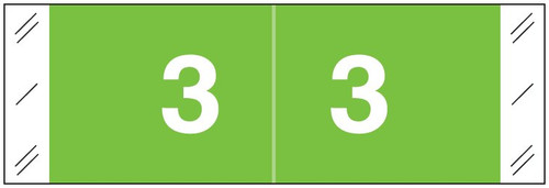 Tabbies Numeric Label - 11850 Series (Rolls) - 3 - Lt. Green Tabbies Numeric Label - 11850 Series (Rolls) - 3 - Lt. Green