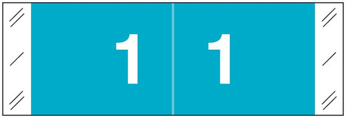 Tabbies Numeric Label - 11850 Series (Rolls) - 1 - Lt. Blue Tabbies Numeric Label - 11850 Series (Rolls) - 1 - Lt. Blue