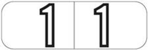 Barkley Systems Numeric Label - FNBWM Series (Rolls) - 1 - Black/White