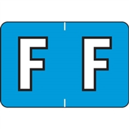 Barkley Systems Alphabetic Labels - FABKM Series (Rolls) F- Blue