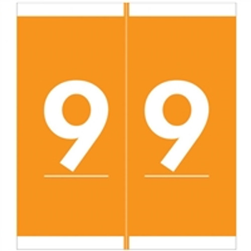 Barkley Systems Numeric Label - FNAVM Series (Rolls) - 9 - Orange