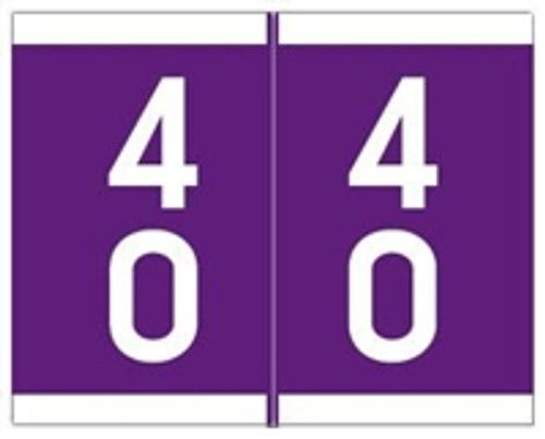 Barkley Systems Numeric Label - FDAVM Series (Rolls) - 40 - Purple