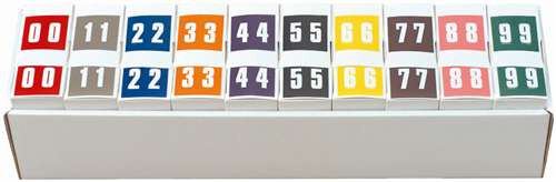 Ames Numeric Labels - L-A-00178RL Series (Rolls) - 0-9 Set with tray Ames Numeric Labels - L-A-00178RL Series (Rolls) - 0-9 Set with tray