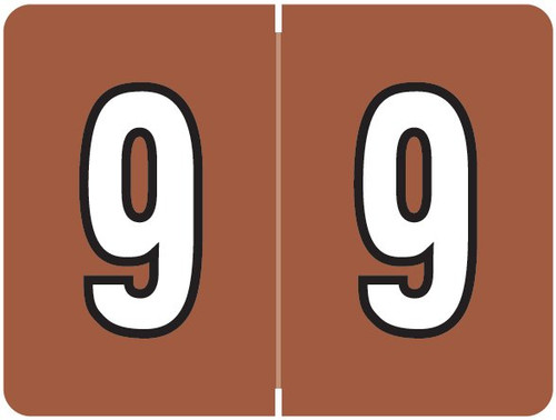 Datafile Numeric Labels - AL8700 Series (Rolls) - 9 - Brown Datafile Numeric Labels - AL8700 Series (Rolls) - 9 - Brown