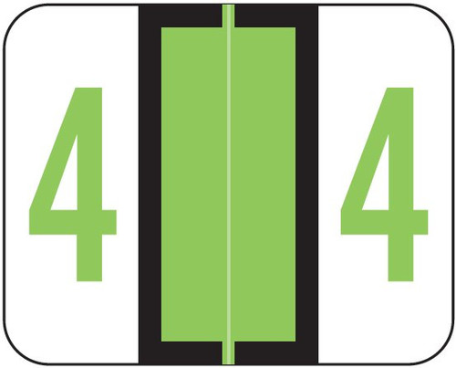 TAB Numeric Labels - 1282 Series (Rolls) - 4 - Lt. Green TAB Numeric Labels - 1282 Series (Rolls) - 4 - Lt. Green