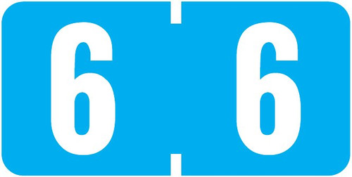 TAB Numeric Labels - 1277 Series (Rolls) - 6 - Blue TAB Numeric Labels - 1277 Series (Rolls) - 6 - Blue