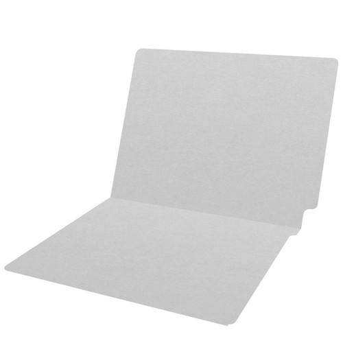 End Tab File Folder - Gray - Letter Size - 14 pt - Reinforced Tab - Full End Tab - Box of 50