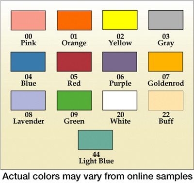 Top Tab File Folder w/ Fasteners in Positions 1 & 3 - Orange - Letter Size - 100/Box