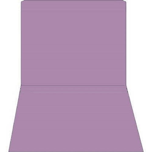 Top Tab File Folder, Lavender, Letter Size, 11 pt, Single Ply Tab, Straight Cut - 100/Box