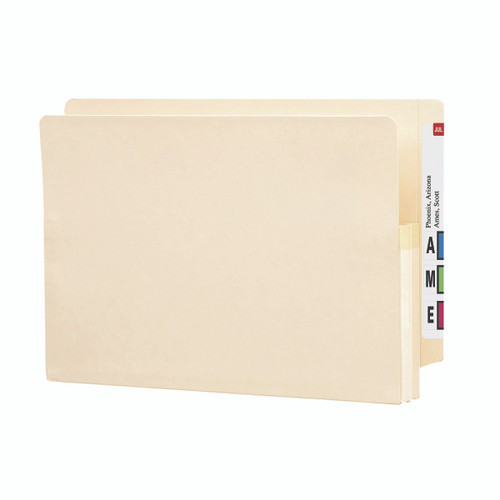 Smead End Tab File folder, Reinforced Straight-Cut Tab, 1-3/4" Accordion Expansion, Manila Gusset, Legal Size, Manila, 25 per Box (76114) - 4 Boxes