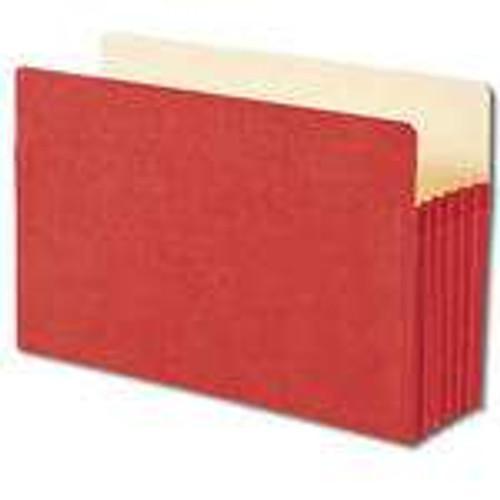 Smead 74241  File Pocket, Straight-Cut Tab, 5-1/4" Expansion, Legal Size, Red, 10 per Box (74241)