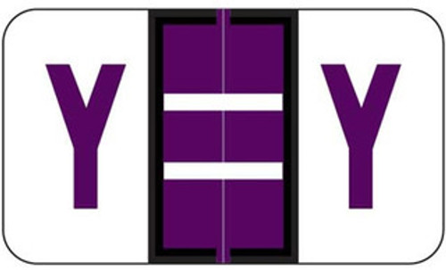 JETER Alphabetic Labels - 5100 Series (Sheets) - Y - Purple