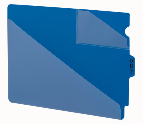 Smead End Tab Poly Out Guide, Two-Pocket Style, Center Position Tab, Extra Wide Letter Size, Blue, 50 per Box (61961) Smead End Tab Poly Out Guide, Two-Pocket Style, Center Position Tab, Extra Wide Letter Size, Blue, 50 per Box (61961)