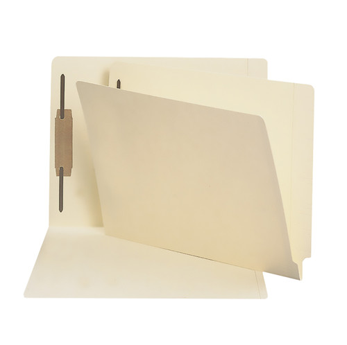 Smead End Tab Fastener Folder with Antimicrobial Product Protection, Reinforced Straight-Cut Tab, 1 Fastener, Manila (34113)