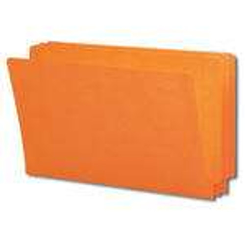 Smead 28510  Colored End Tab File Folder, Shelf-Master Reinforced Straight-Cut Tab, Legal Size, Orange, 100 per Box (28510)